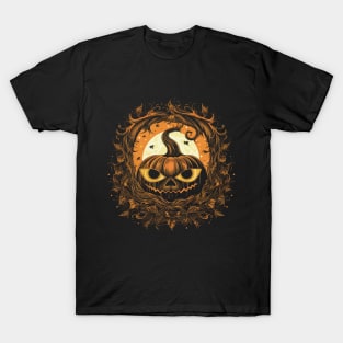 Halloween Pumpkin, Spooky Pumpkin Face T-Shirt